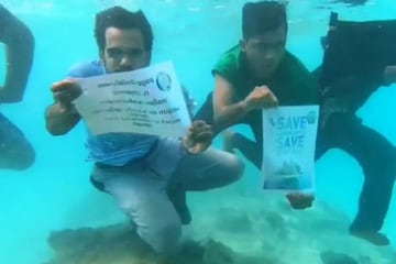 Lakshadweep Under water Protest